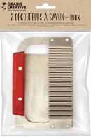 2 STAINLESS STEEL SOAP CUTTERS: SMOOTH &amp; FLUTED - #598903