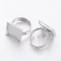 5 pieces Ring vierkant cabucon zetting 25mm - - #75580