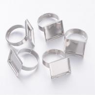 5 pieces Ring vierkant cabucon zetting 25mm - - #75580