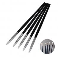 5 rubber spatulas black/white (photo color deviates) - #71409