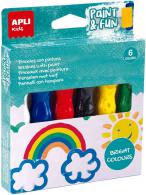 Apli Bright Colour Paint 14 ml 6 pcs - #599541