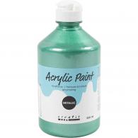 CC Acrylic Paint Metallic, green, metallic, 500 ml/ 1 bottle - #589569