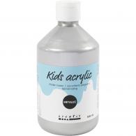 CC Acrylic Paint Metallic, silver, metallic, 500 ml/ 1 bottle - #589284