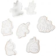 CC Cutters With Stamp Transport 3.5-5.5 cm White 6 pieces - #594599