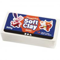 CC Modelling Clay, white, size 13x6x4 cm, 500 g/ 1 pack - #589247