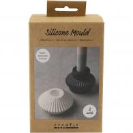 CC Silicone Molds Candle Holders With Profile H: 4+5.5 cm D: 7+8 cm Transparent Gloss 2 Pieces - #594593