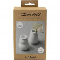 CC Silicone Molds Candle Holders With Profile H: 4+5.5 cm D: 7+8 cm Transparent Gloss 2 Pieces - #594594