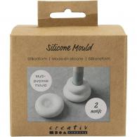 CC Silicone Molds Donut Candle Holders H: 2+3.8 cm D 6+6.2 cm Matte Transparent 1 Piece - #594595