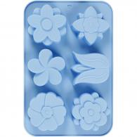 CC Silicone Mould, flowers, H: 2,6 cm, L: 30 cm, W: 21 cm, hole size 60x75 mm, 75 ml, 1 pc - #588936