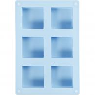 CC Silicone Mould, H: 2,5 cm, L: 21,5 cm, W: 14,5 cm, hole size 50x50 mm, 60 ml, 1 pc - #588890