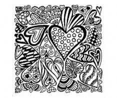 Cernit Texture Mat 9 x 9 cm - Hearts - #125583