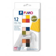 FIMO SOFT SET - ENUI 12 HALF BLOCKS NATUREL C12-4 - #156149