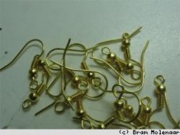 Goldcolour  ear ring hook - per 10 pieces - #219