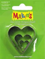 Makins Clay Proper shape Heart 3 PC Set - #172109
