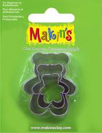 Makins Clay Proper shape Teddy Bear 3 PC Set - #172113