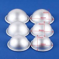 Metal half round shapes 80 mm - #76142
