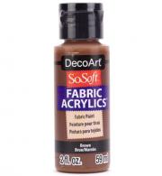 SoSoft Fabric Acrylics Paint 59ml, Brown - #541430